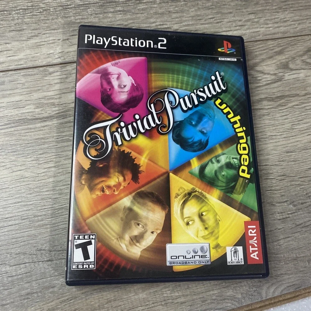 Trivial‎ Pursuit Unhinged Sony PlayStation 2 PS2 Atari 2004 Complete CIB Tested